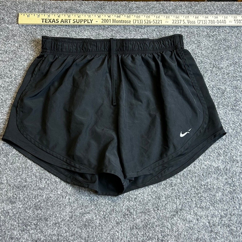 Nike Running Shorts Womens Size L Black Dri-Fit Athletic Mesh Trim 831558-014